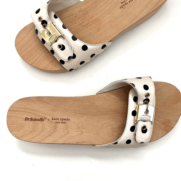 Dr. Scholl's Shoes - Dr. Scholl’s x Kate Spade New York Classic Sandals Polka Dot Leather Woo…